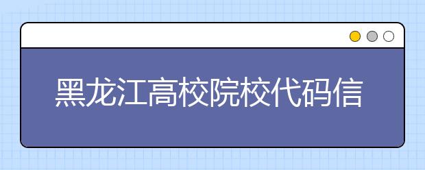 黑龍江高校院校代碼信息匯總整理，為您高考志愿保駕護(hù)航