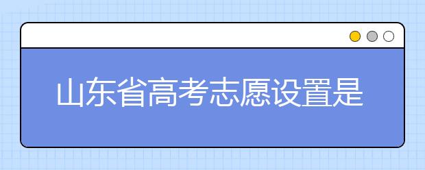 山東省高考志愿設(shè)置是什么？山東高考志愿怎么填？