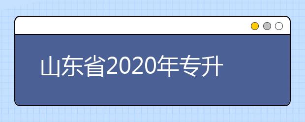 山東省2020年專升本發(fā)布招生補(bǔ)錄公告 8月18日至19日填報(bào)志愿